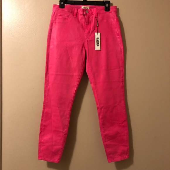 NWT L’AGENCE Margot HR Coated Rose Skinny Jeans,Size-30 - Picture 7 of 17